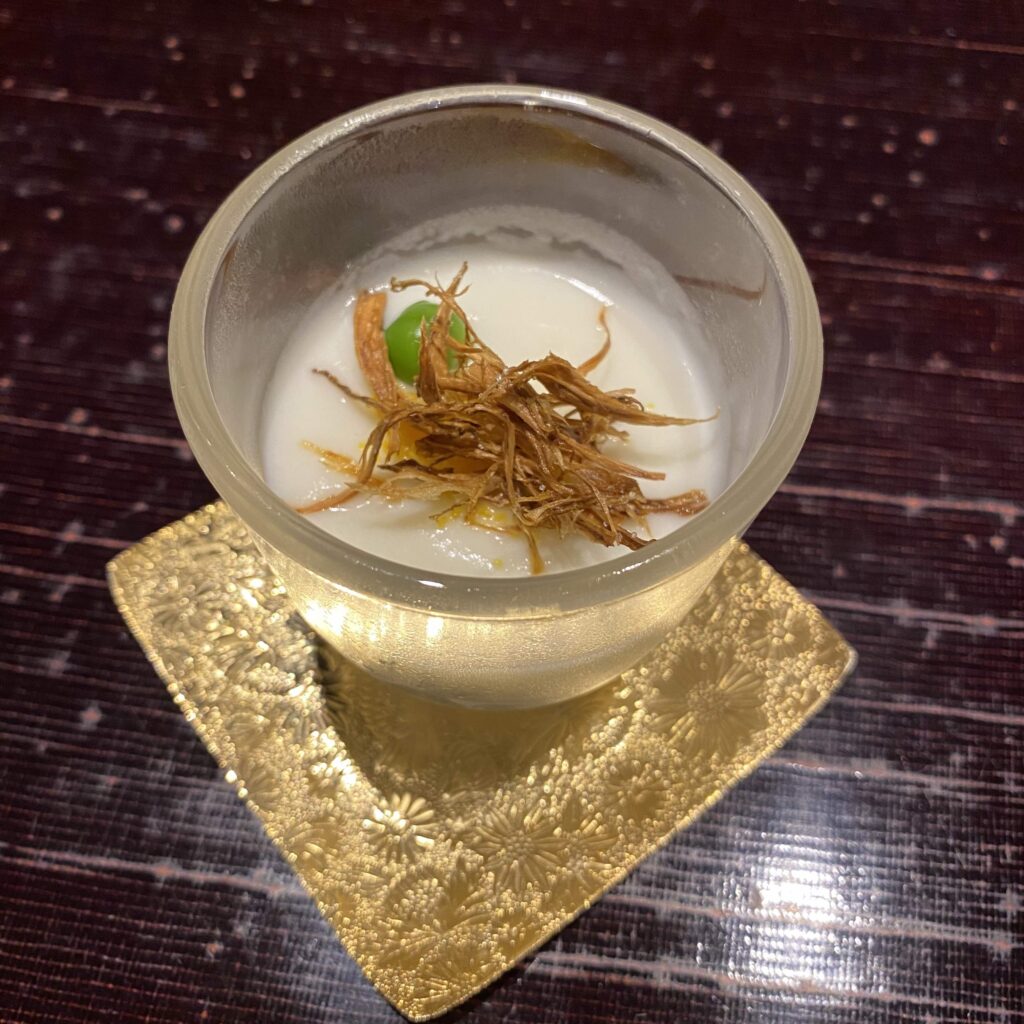 先付、新玉ねぎのすり流し