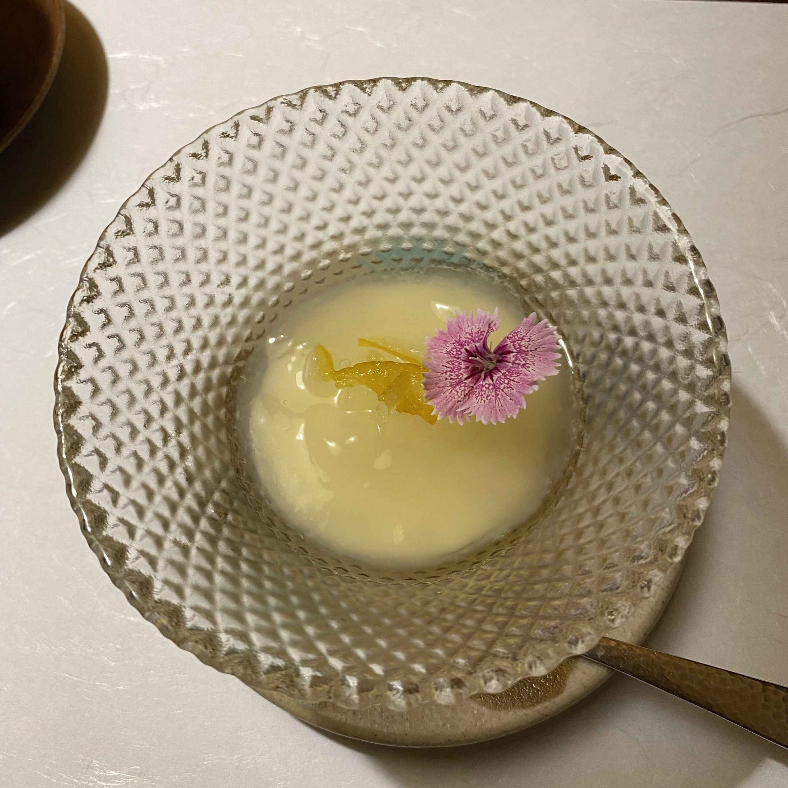 甘味の豆乳羹ゆず風味