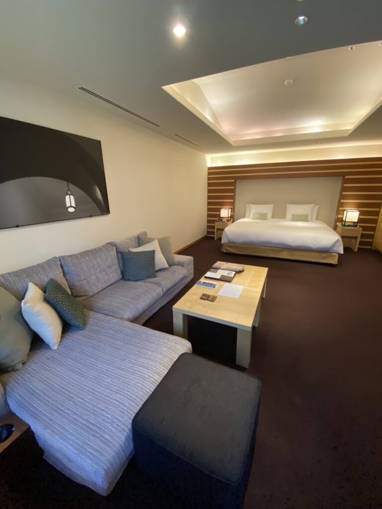 ソファ側から撮影したベッドスペース