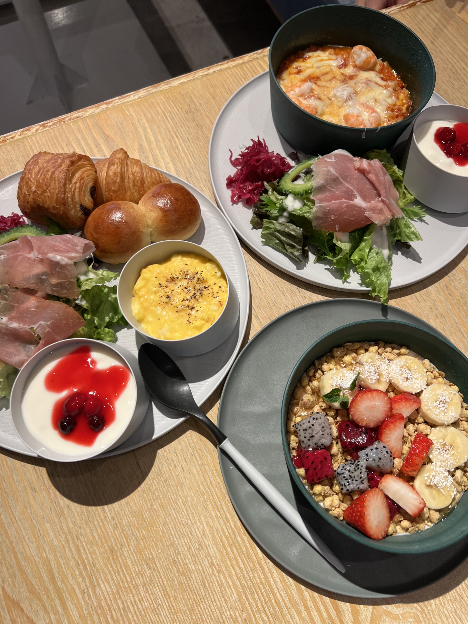 朝食のパングラタンセット